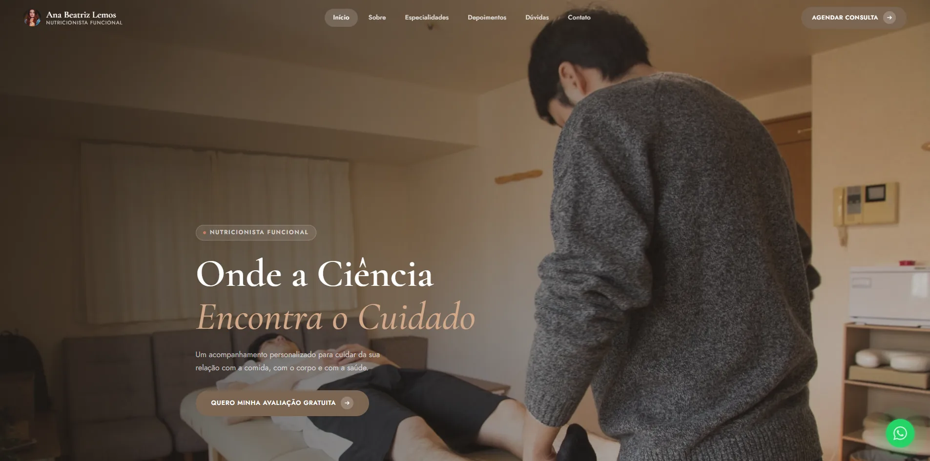 Slide de capa do template de nutrição funcional