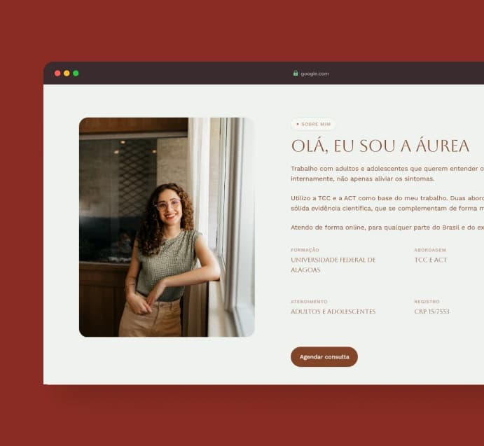 Psicóloga Áurea Gomes — detalhe 1