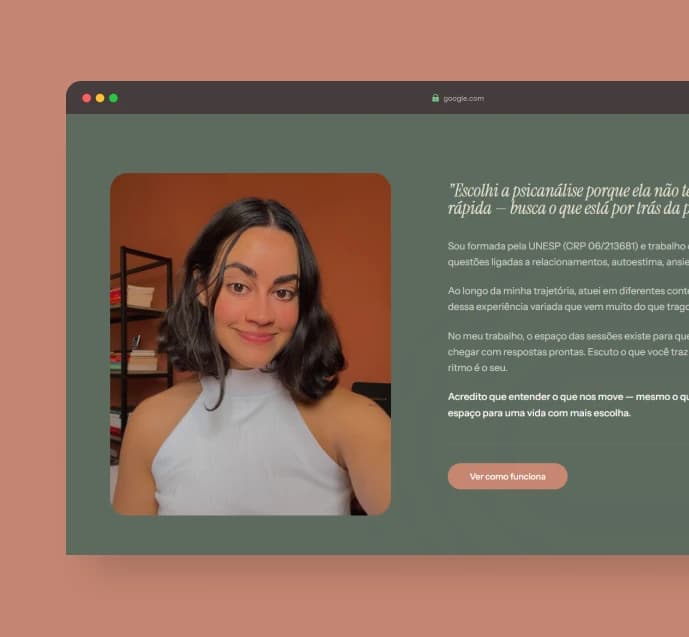 Psicóloga Tainá Muniz — detalhe 2